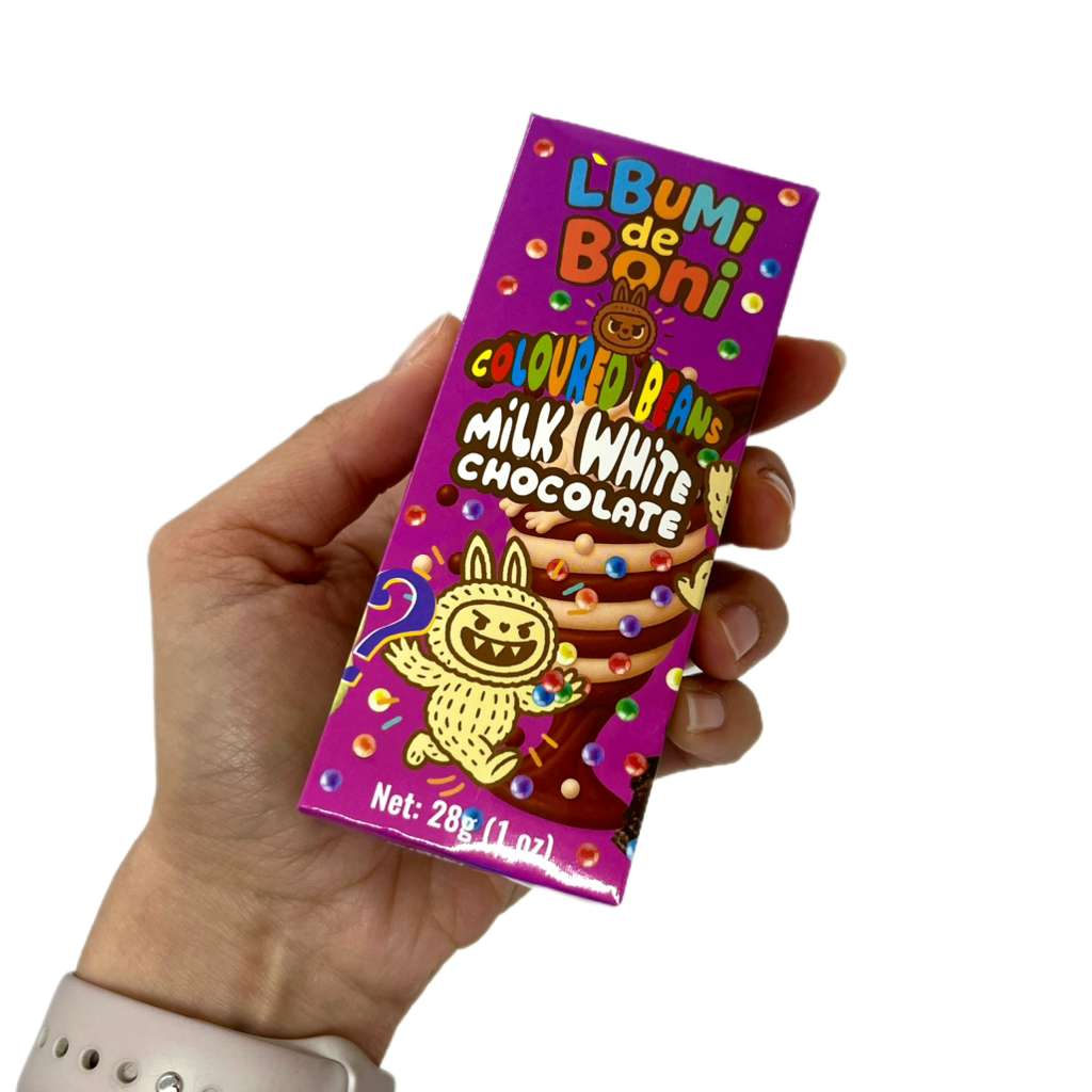 Vezir Lbumi de Boni Collectible Mystery Chocolate - Milk, White & Coloured Beans - 28g