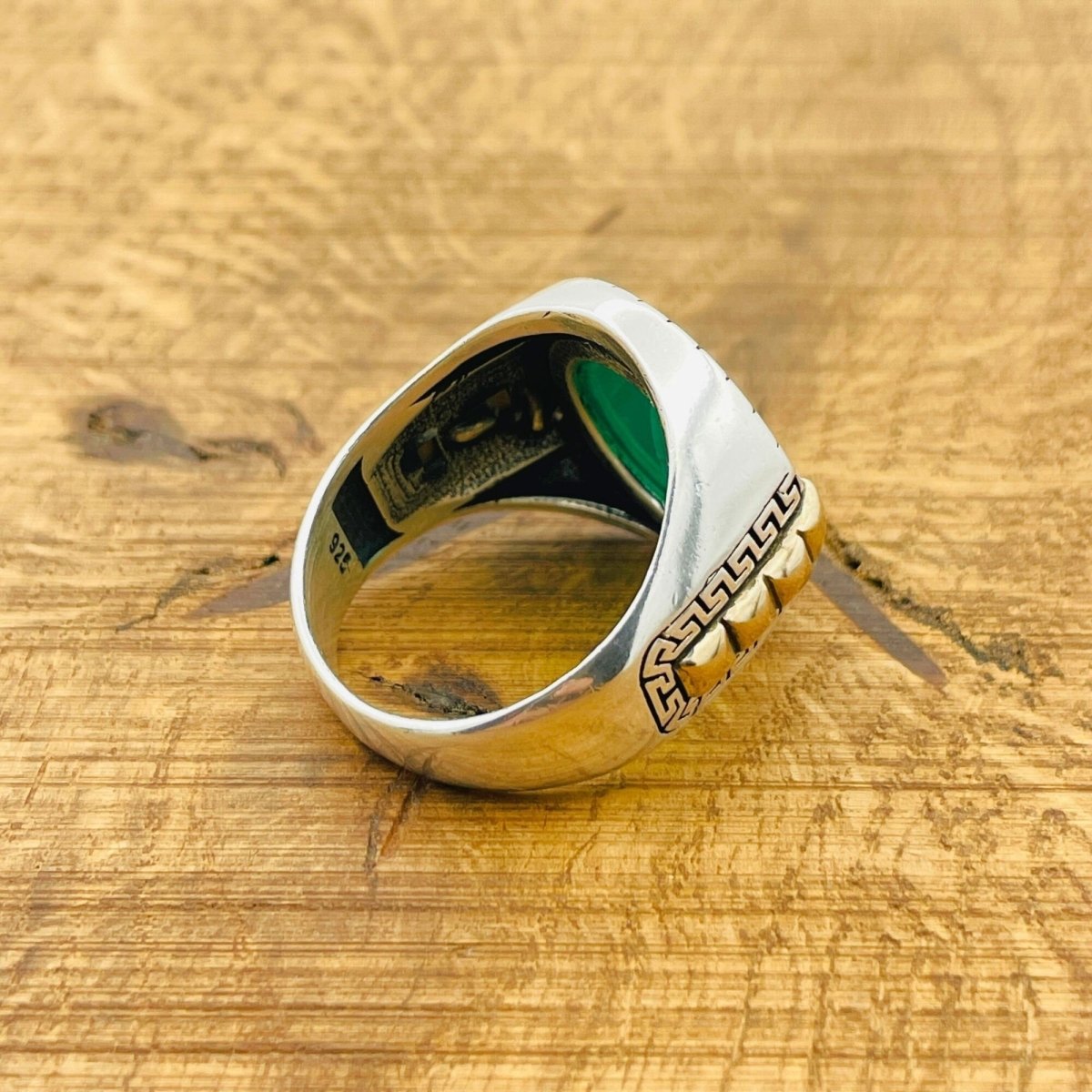 Men's Green Aqeeq Ring - TryAladdin