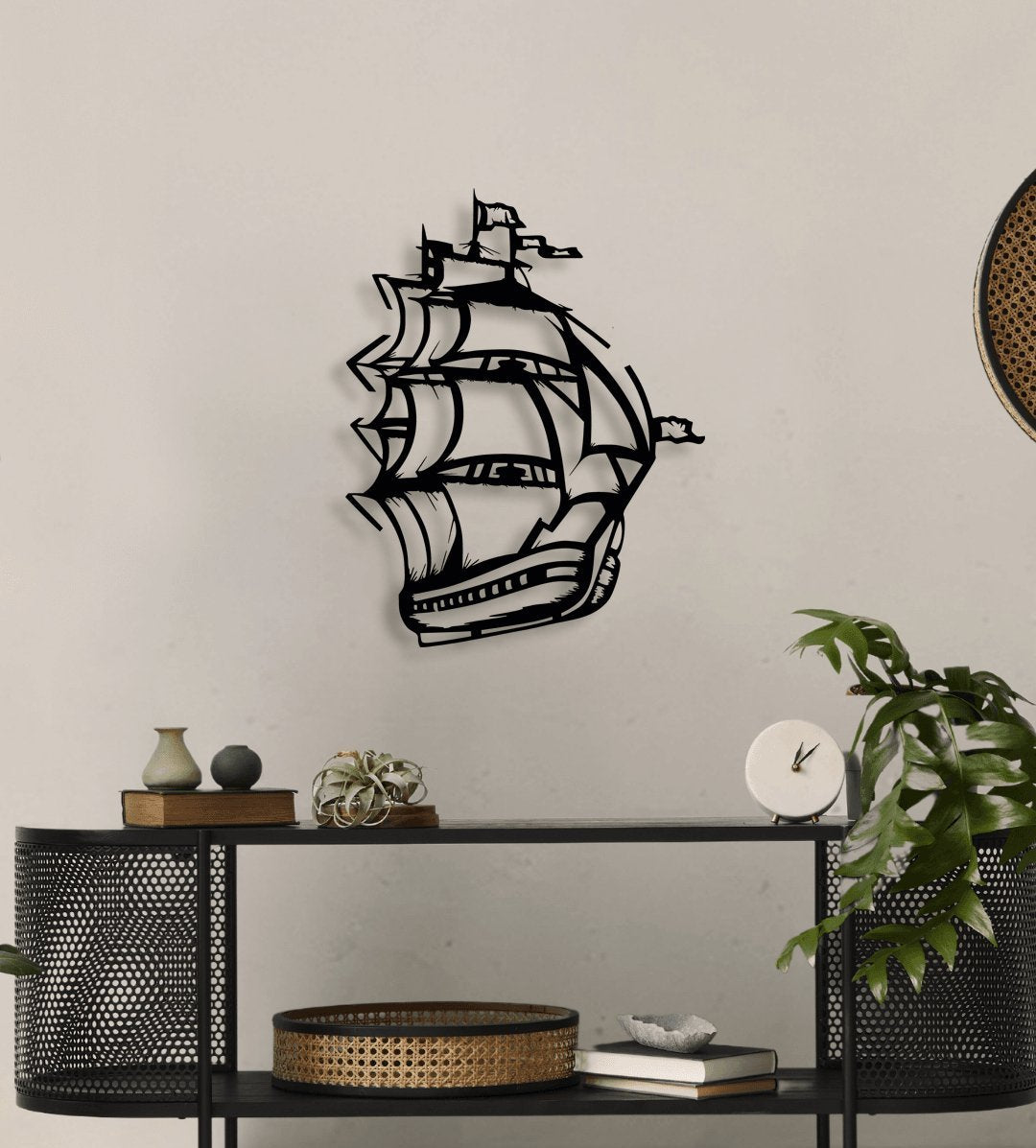 NR Dizayn | Sailboat Ship Decorative Metal Wall Art - TryAladdin