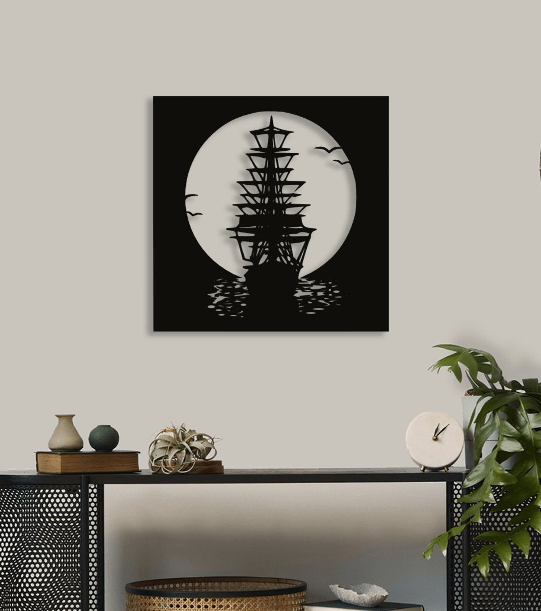 NR Dizayn | Ship Decorative Metal Wall Art - TryAladdin