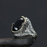 Tesbihevim | King Chain Model Zircon Stone Silver Ring for Men - TryAladdin