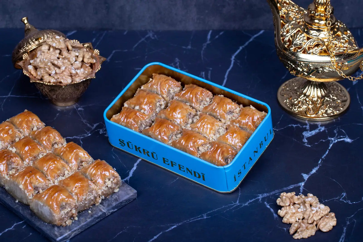 Sukru Efendi 1935 | Walnut Crunch Turkish Baklava in Gift Metal Box - TryAladdin