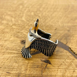 Adjustable Eagle Silver Ring - TryAladdin