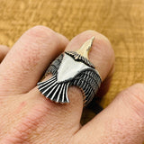 Adjustable Eagle Silver Ring - TryAladdin