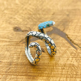 Adjustable Turquoise Snake Ring - TryAladdin