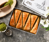 Asi | Carrot Slice Baklava with Pistachio in Gift Metal Box - TryAladdin