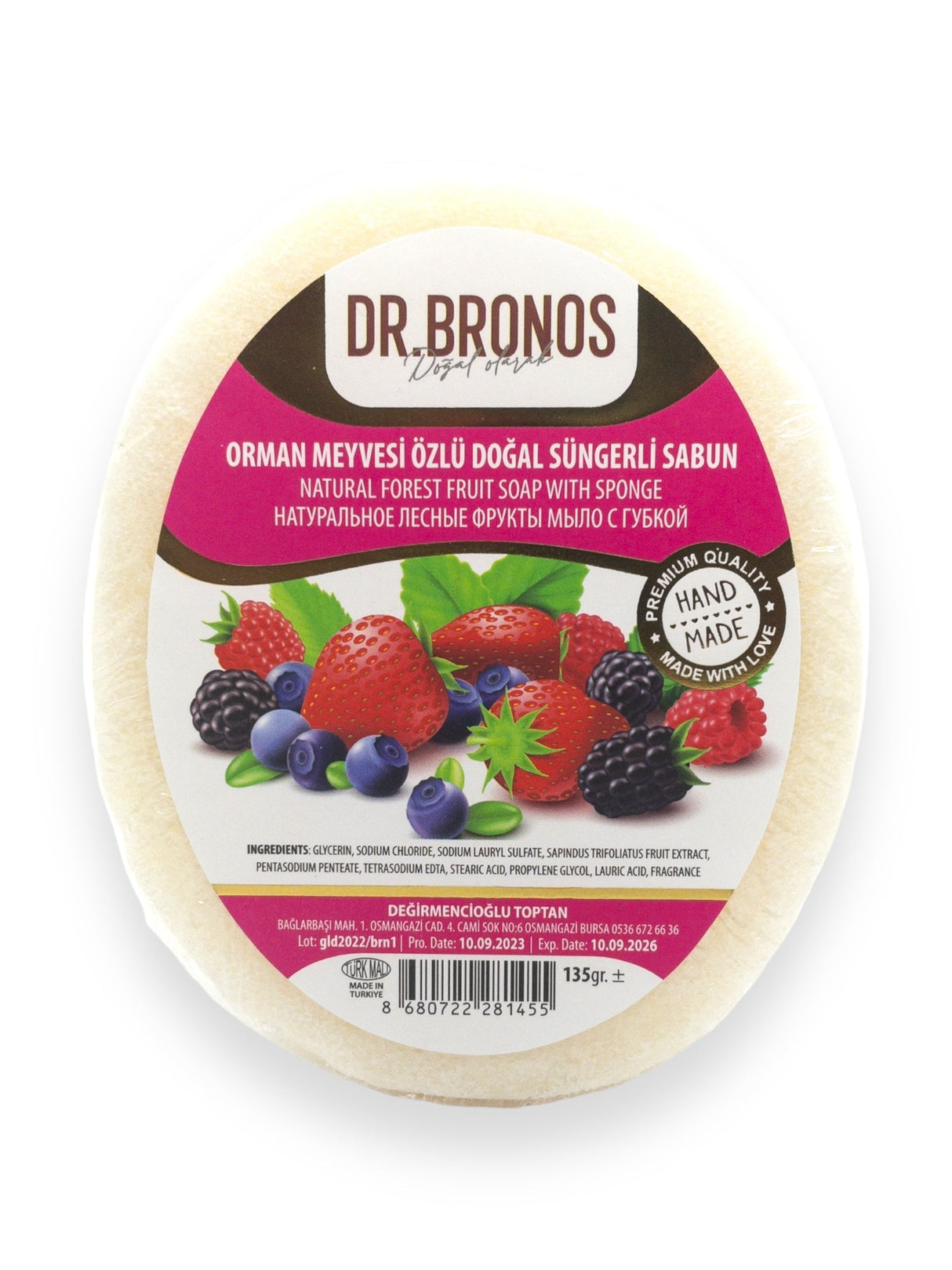 Dr. Bronos | Natural Forest Fruit Soap with Sponge - TryAladdin