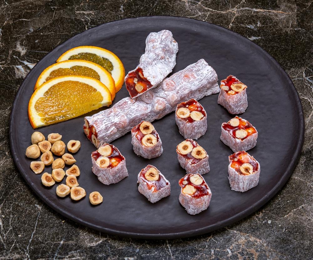 Hafiz Mustafa 1864 | Turkish Delight Orange with Hazelnut Wick (1 kg) - TryAladdin