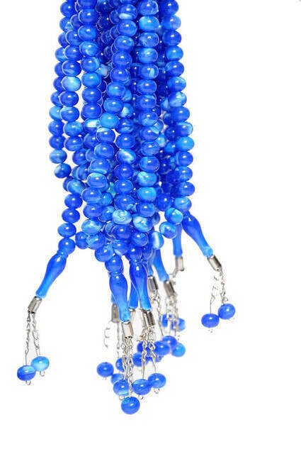 Hajj Umrah Gift Tasbih, 99 Beads 8mm (10 Pieces) - Blue - TryAladdin