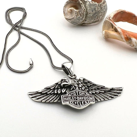 Harley Davidson 925 Sterling Silver Necklace - TryAladdin