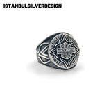 Harley Davidson 925K Sterling Silver Ring - TryAladdin