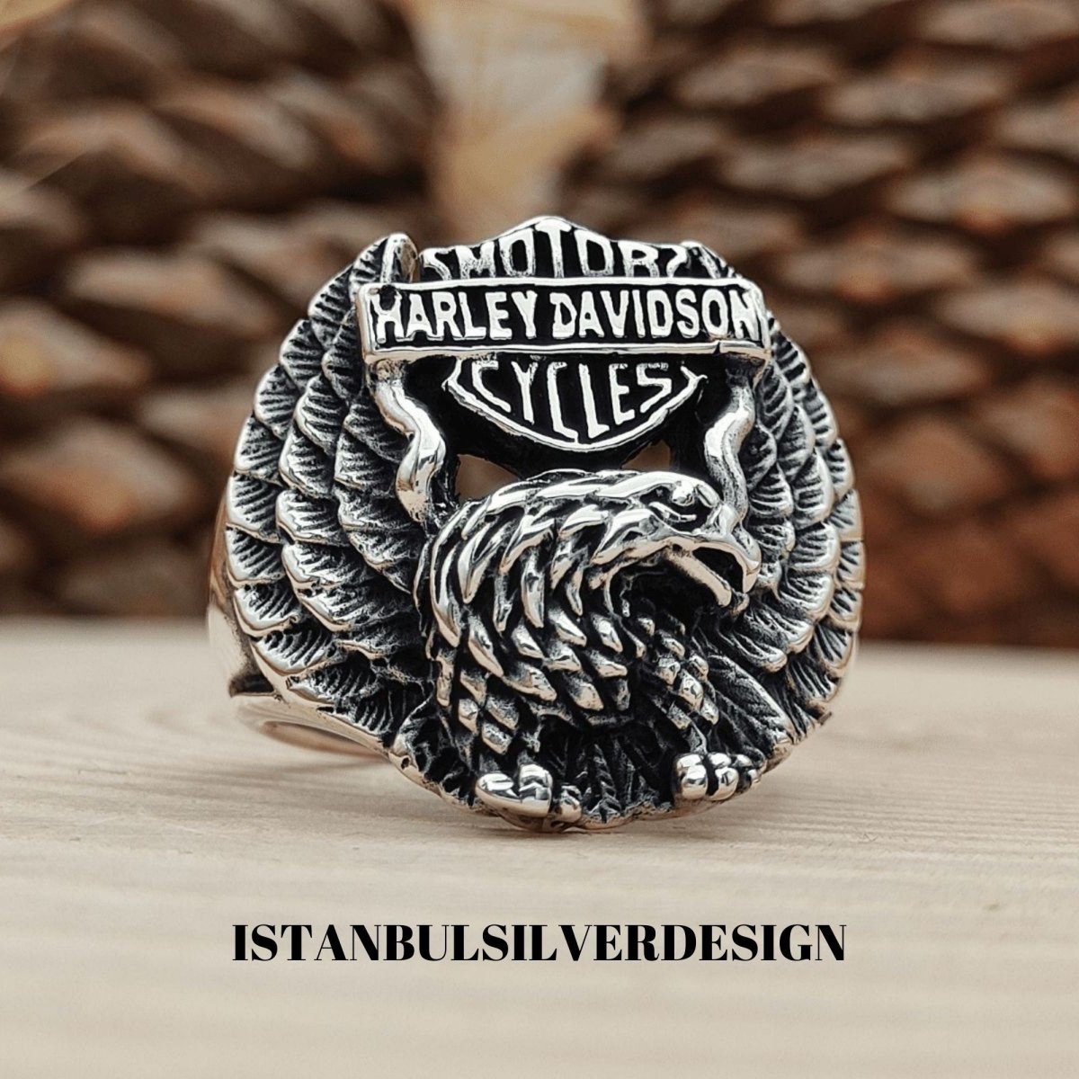 Harley Davidson Silver Ring - TryAladdin