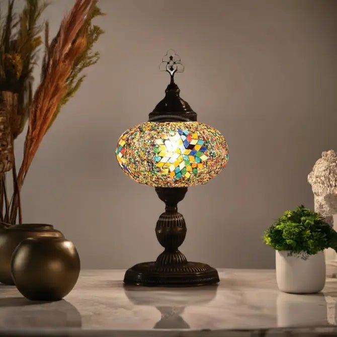 HND Handicraft | Handmade Bedside Mosaic Lamp - TryAladdin