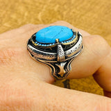 Men Natural Turquoise Ring - TryAladdin