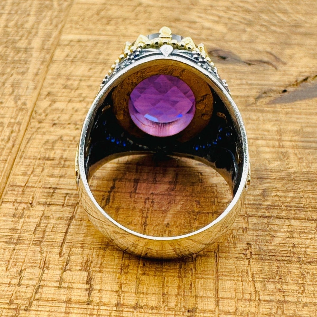 Men’s Amethyst Oval Ring - TryAladdin