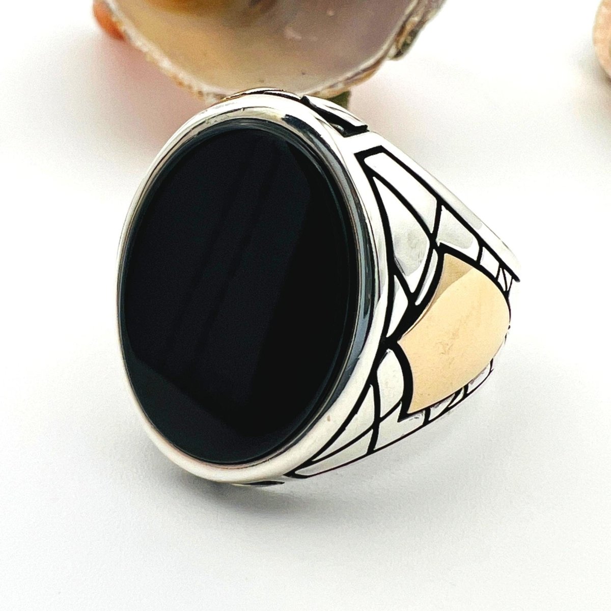 Men's Black Onyx Ottoman Ring - TryAladdin