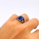 Men's Blue Sapphire Sword - Detail Ring - TryAladdin