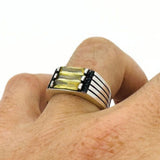 Men's Citrine Silver Ring - TryAladdin