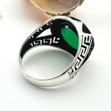 Men's Green Agate Stone Ring - TryAladdin