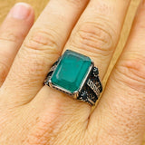 Men's Green Paraiba Ring - TryAladdin