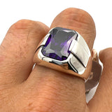 Men's Handmade Amethyst Ring - TryAladdin