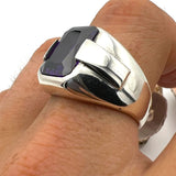 Men's Handmade Amethyst Ring - TryAladdin