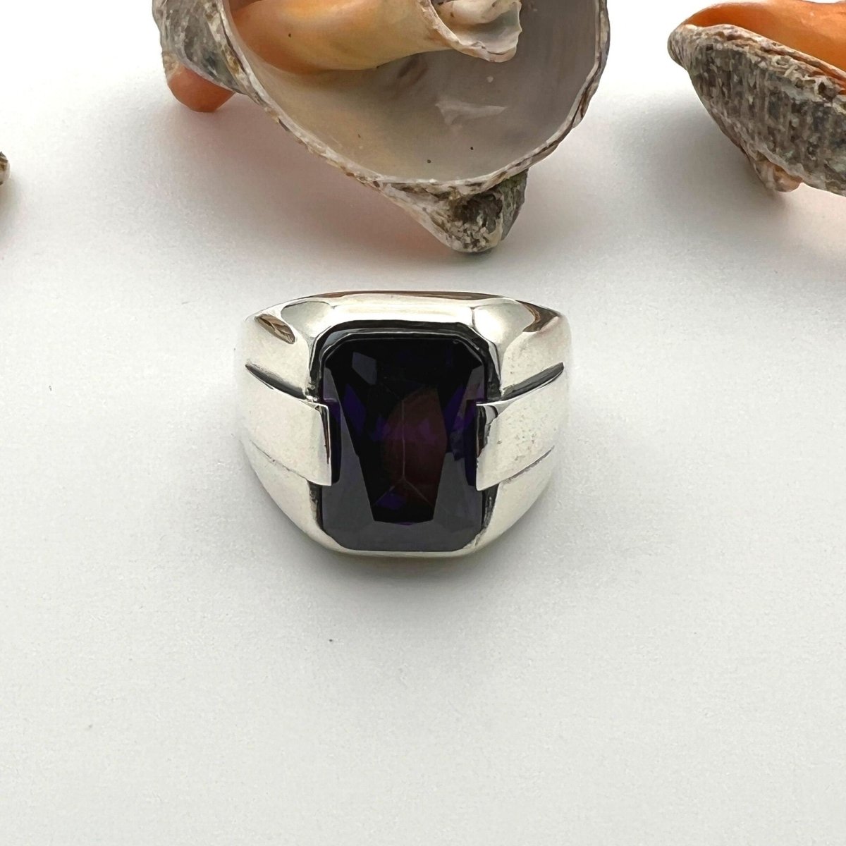 Men's Handmade Amethyst Ring - TryAladdin