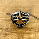 Men's Handmade Compass Ring - TryAladdin