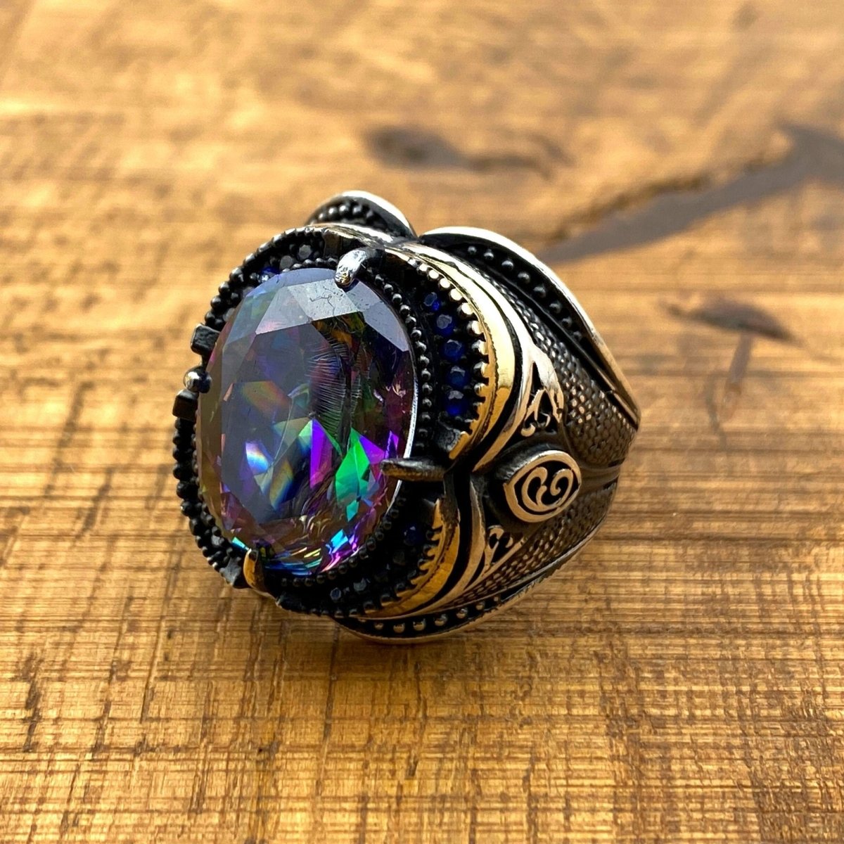 Men's Mystic Topaz Ring - TryAladdin