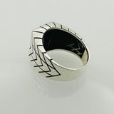 Men's Natural Black Onyx Silver Ring - TryAladdin