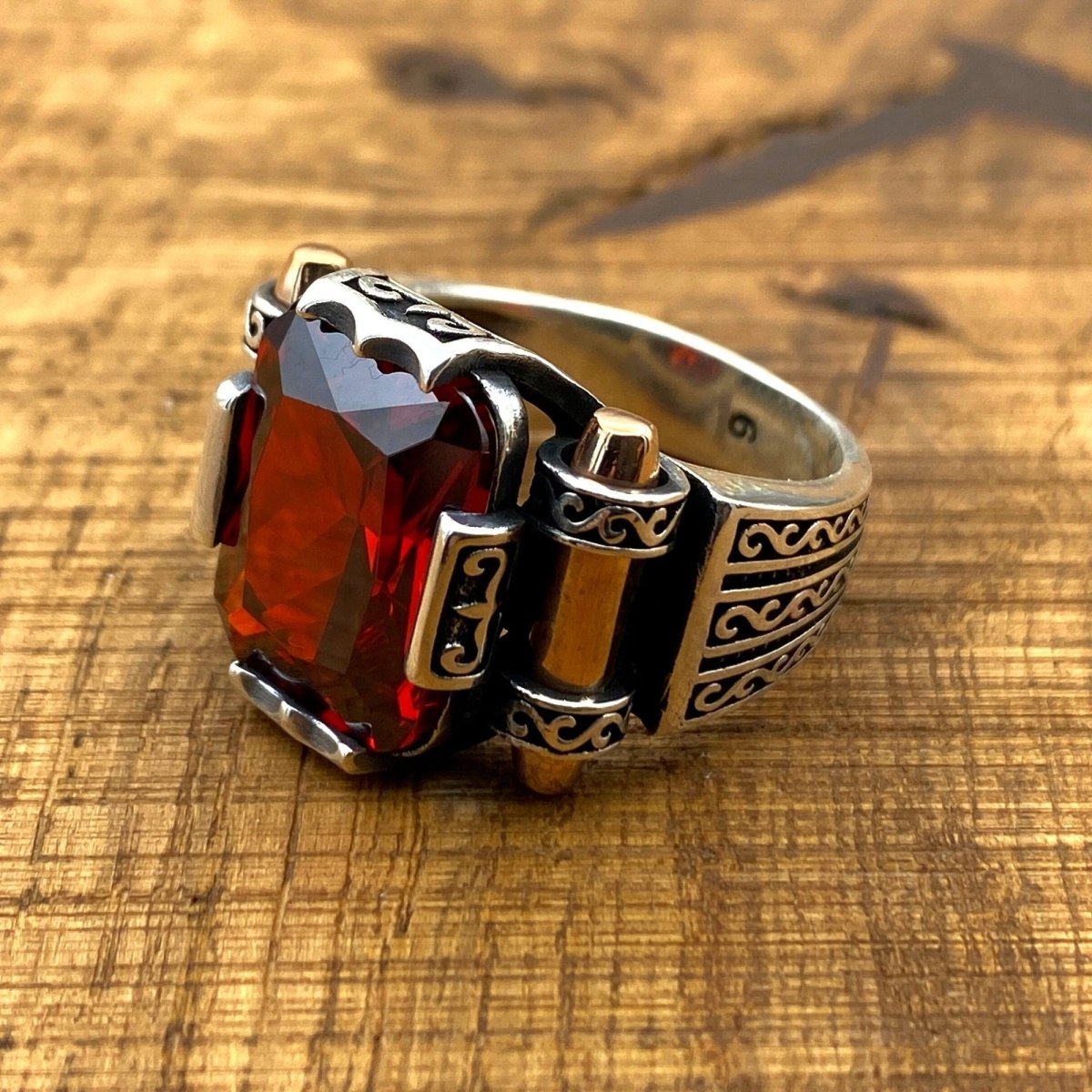 Men's Red Ruby Ring - TryAladdin