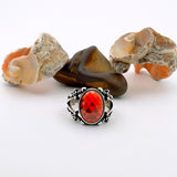 Men's Red Zircon Stone Turkish Handmade Sword Detailed Ring - TryAladdin