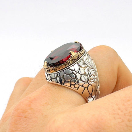 Men's Ruby Ottoman Ring - TryAladdin