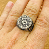 Men's Star of David Silver Ring - TryAladdin