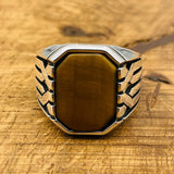 Men’s Tiger Eye Ottoman Ring - TryAladdin