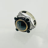 Men's Turkish Black Zircon Stone Silver Ring - TryAladdin