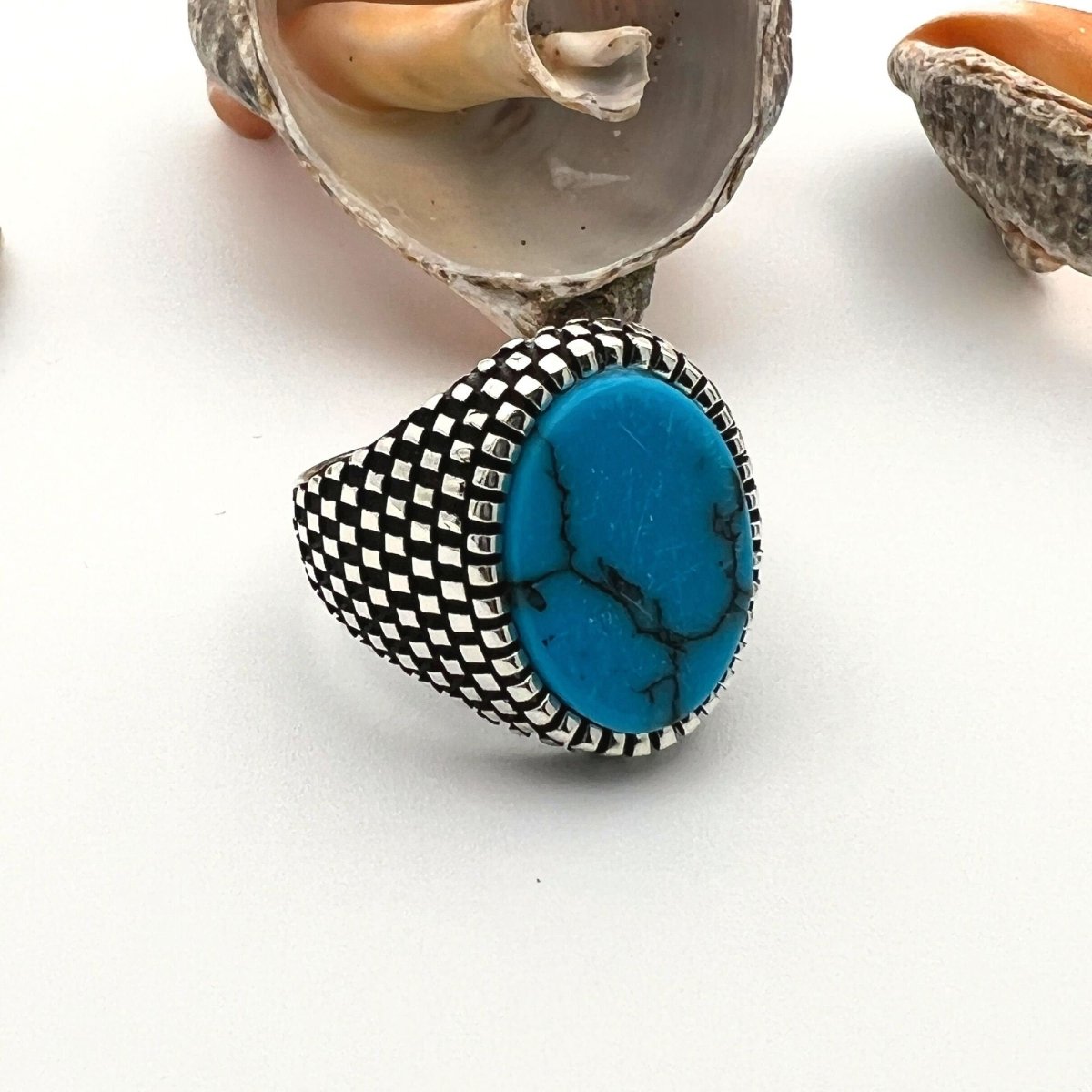 Men’s Turquoise Gemstone Ring - TryAladdin