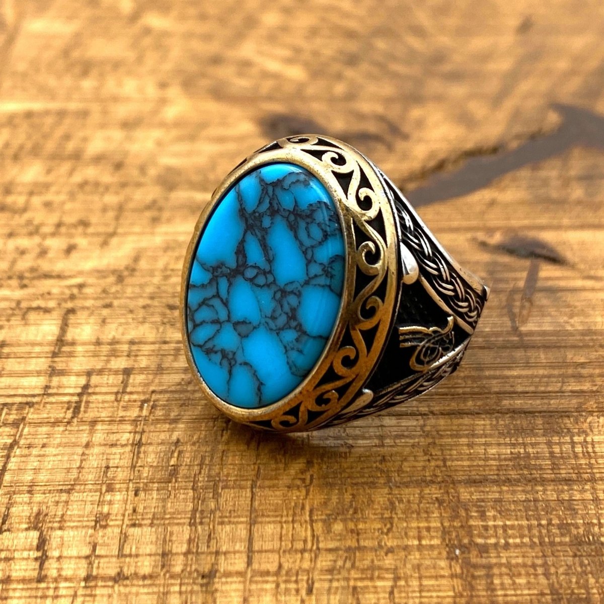 Men's Turquoise Stone Ring - TryAladdin