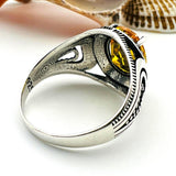 Men's Yellow Citrine Ring - TryAladdin