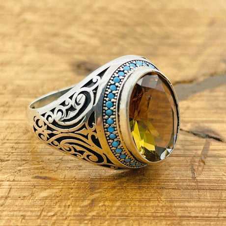 Multi Color Zultanite Stone Men's Ring - TryAladdin