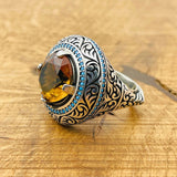 Multi - Color Zultanite Stone Men's Ring - TryAladdin