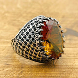 Multi - Color Zultanite Stone Men's Ring - TryAladdin