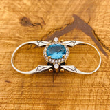 Multi Stone Ring, Emerald & Aqua Oval - TryAladdin