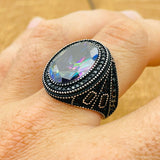 Mystic Topaz Stone Ring - TryAladdin