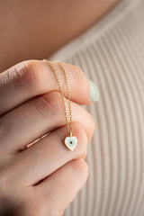 Nereze | Gold Plated Enamel Minimal Heart Necklace - TryAladdin