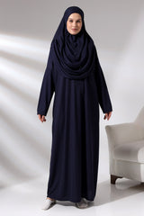 One Piece Prayer Dress - Navy Blue - TryAladdin