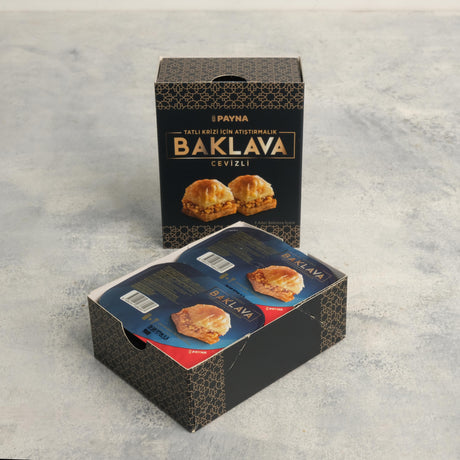 Payna | Walnut Baklava Box - 2 Single Serve Slices (Bundle of 5 Boxes) - TryAladdin