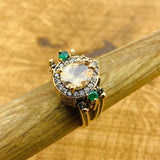 Reversible Sapphire - Citrine Stone Ring - TryAladdin