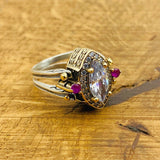 Reversible Zircon - Ruby Stone Ring - TryAladdin