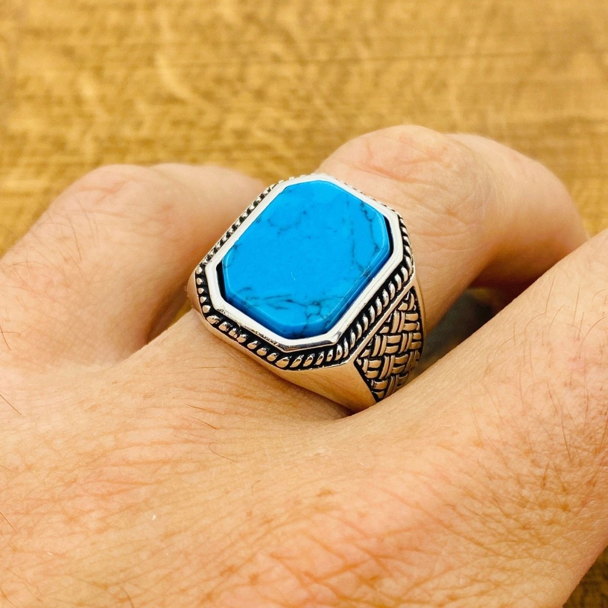 Sterling Silver Turquoise Ring - TryAladdin